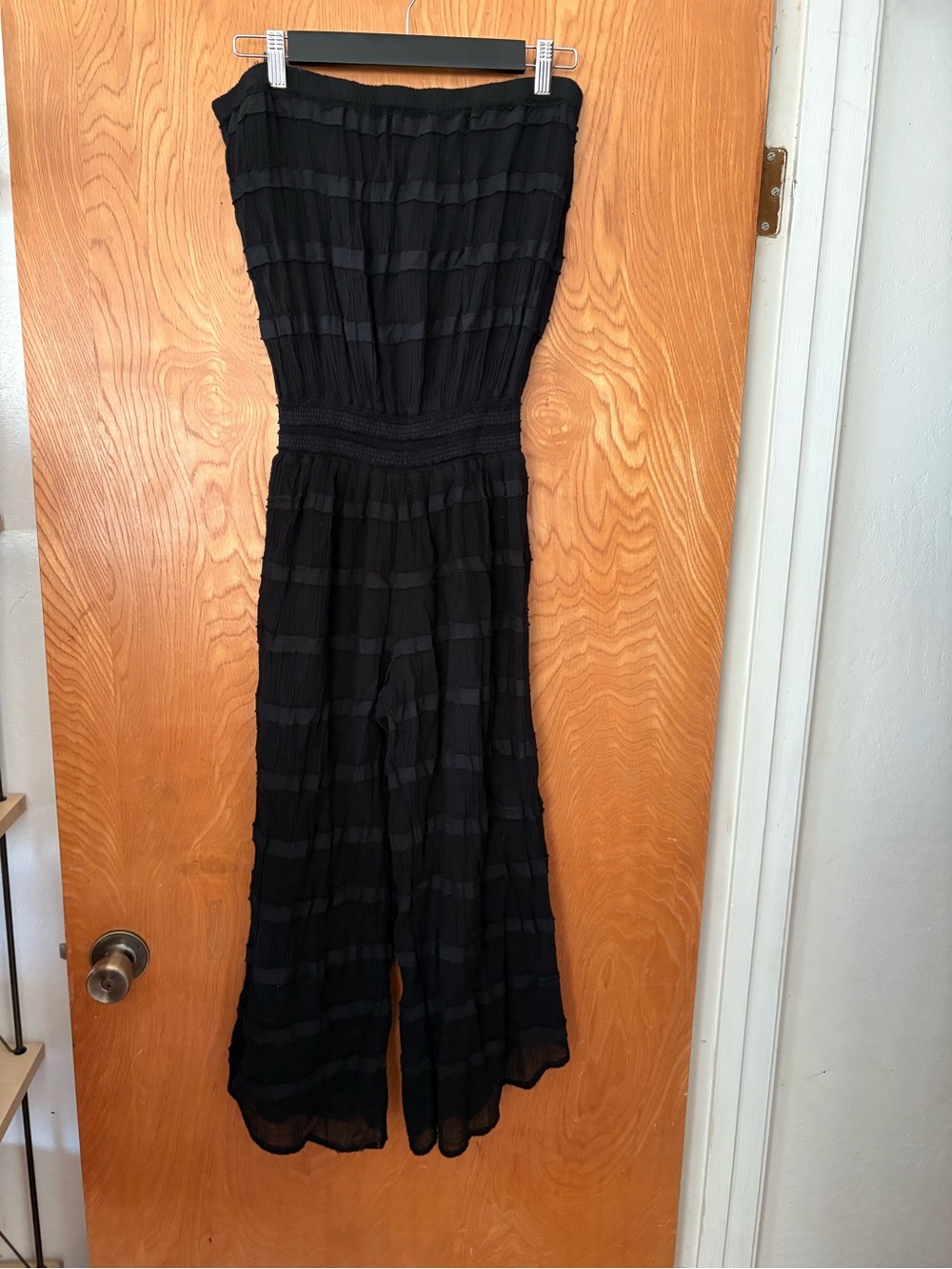 Young Fabulous & Broke Black Strapless Wide-Leg Jumpsuit M